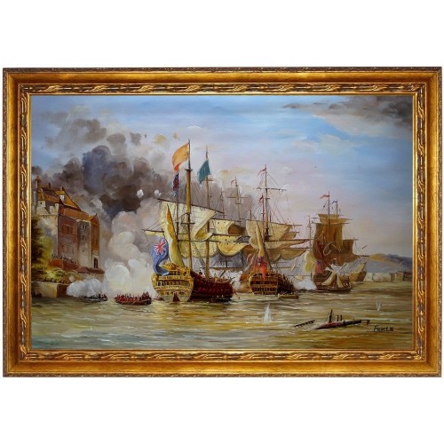 Schlacht Puerto Bello-Vice Admiral Edward Vernon-60x90cm