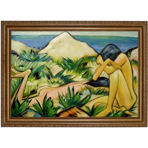 Otto Müller, 2 Mädchen - handgemaltes Ölbild 50x70cm