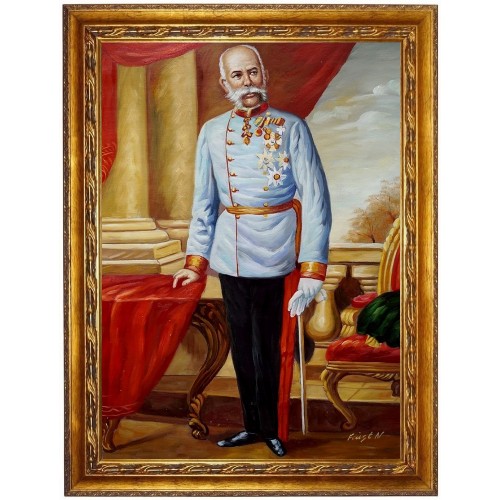 Kaiser Franz Joseph, Julius von Blaas, Ölbild handgemalt in 50x70cm