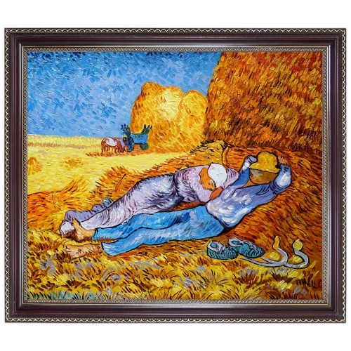 Siesta, Vincent van Gogh - handgemaltes Ölbild 50x60cm