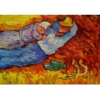 Siesta, Vincent van Gogh - handgemaltes Ölbild 50x60cm
