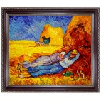 Siesta, Vincent van Gogh - handgemaltes Ölbild 50x60cm