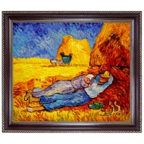 Siesta, Vincent van Gogh - handgemaltes Ölbild 33x38cm