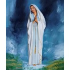 Lourdes Madonna, die Madonna des Himmels - Ölgemälde handgemalt