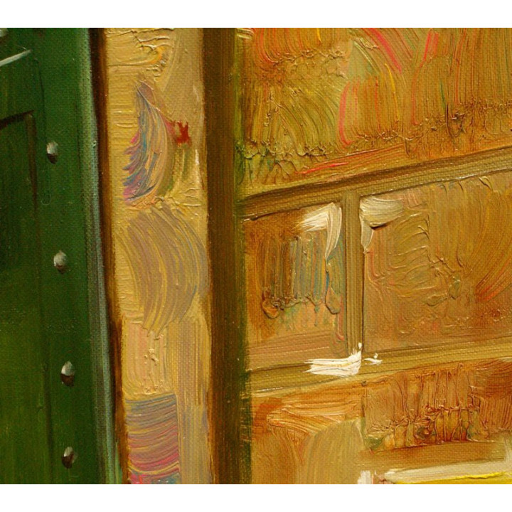 Stadtleben - handgemaltes Ölbild in 101x75cm - 7-36