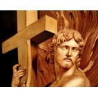 Jesus mit Kreuz - Ölgemälde handgemalt