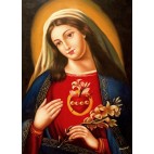 Herz Mariä, die Madonna des Himmels - Ölgemälde handgemalt