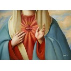 Herz Mariä, die Madonna des Himmels - Ölgemälde handgemalt