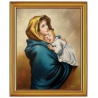 Maria mit Jesuskind, Roberto Ferruzzi  - Ölgemälde handgemalt